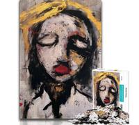 Basquiat-style Jigsaws Puzzles 1000 Pieces for Adults Gifts,Stress Reliever Staycation Kill Time with Matching Poster And Trivia Sheet 38x26cm