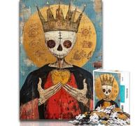 Basquiat-style King Jigsaw Puzzles for Adults,for Educational Game Challenge Toy for Is Ideal As A Gift for The Whole Family 38x26cm