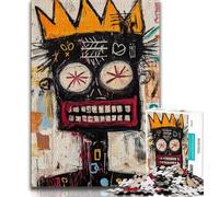 Basquiat-style King Jigsaw Puzzles for Teenagers 1000 Pieces,Decompressing Intellectual Educational Toy Great Gifts And Toys (38x26cm)