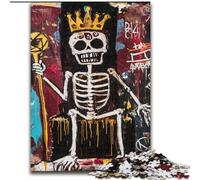 Basquiat-style King Skull 1000 Piece Jigsaw Puzzles, Art Interesting Stress Reduction Wishlist with Santa Claus for Age 14 (50x75cm)