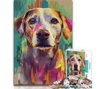 Basquiat-style Labrador 1000 Pieces Jigsaw Puzzle For Adults Teens,Learning Educational Toy for Is Ideal As A Gift for The Whole Family (50x75cm)