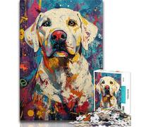 Basquiat-style Labrador Jigsaw Puzzles for Teenagers 1000 Jigsaws,Challenging To Complete But Fun And Humorous Unique Home Decor And Gifts (75x50cm)