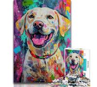 Basquiat-style Labrador Puzzles for Teenagers 1000 Pieces,Decompressing Intellectual Educational Toy Birthday Present,Gifts,Wall Art 38x26cm