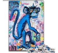 Basquiat-style Monkey Puzzles for Adults And Teenagers, Staycation Kill Time Every Piece Is Unique - Challenging Family Fun Game (50x75cm)