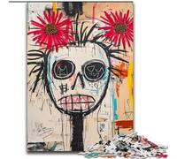 Basquiat-style Poppy Skull 1000 Piece Jigsaw Puzzles for Adults Gifts, for Age 14+ Game Wall Decoration Unique Gifts for Birthday And Christmas (50x75cm)