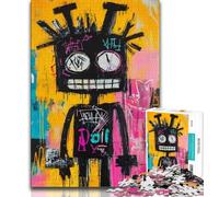 Basquiat-style Robot Jigsaw Puzzles for Adults 1000 Piece Puzzle,for Educational Game Challenge Toy Unique Home Decor And Gifts (38x26cm)