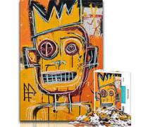 Basquiat-style Robot Jigsaw Puzzles for Teenagers 1000 Piece Puzzle,Learning Educational Toy for Is Ideal As A Gift for The Whole Family (75x50cm)