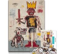 Basquiat-style Robot JigsawPuzzle 1000 Pieces for Adults,Challenging Game And Family Play for Is Ideal As A Gift for The Whole Family 38x26cm