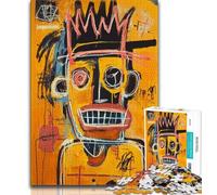 Basquiat-style Robot JigsawPuzzle 1000 Pieces for Adults,Challenging To Complete But Fun And Humorous with Matching Poster And Trivia Sheet (50x75cm)