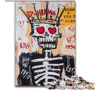 Basquiat-style Skeleton King Adult Jigsaws 1000 Pieces Difficult, for Age 14+ Game Wall Decoration Unique Gifts for Birthday And Christmas (50x75cm)