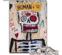 Basquiat-style Skeleton King Jigsaw Puzzles for Teenagers, Learning Educational Toys Family Games Suitable for Desktop Decoration (26x38cm)