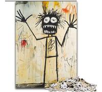 Basquiat-style Skull Adult Jigsaws 1000 Pieces Difficult, Suitable for Ages 14 And Up Wall Decoration Christmas Birthday Gift (50x75cm)