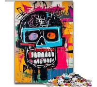 Basquiat-style Skull Jigsaw Puzzles for Adults 1000 Jigsaws, Suitable for Ages 14 And Up Toy Wall Decor Birthday And Unique Gifts (26x38cm)