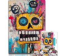 Basquiat-style Skull JigsawPuzzle 1000 Pieces for Adults,Family Game Stress Reliever Difficult Challenge Great Gifts And Toys (75x50cm)