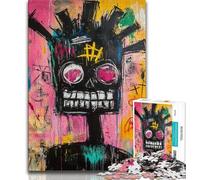 Basquiat-style Skull JigsawPuzzle 1000 Pieces for Adults,Family Game Stress Reliever Difficult Challenge Great Gifts And Toys (38x26cm)
