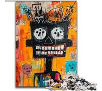 Basquiat-style Skull Puzzles for Teenagers 1000 Pieces, Stress Reliever Staycation Kill Time Parent-child Interaction (50x75cm)