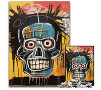 Basquiat Style SkullJigsaws 1000 Pieces for Adults Wooden Jigsaw Puzzles for Adults Ideal And Home Decor 1000 PCS(75x50cm)