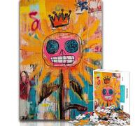 Basquiat-style Sunflowers 1000 Pieces Jigsaw Puzzle For Adults Teens,Stress Reliever Difficult Challenge Deal As Gifts for The Whole Family (75x50cm)