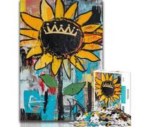 Basquiat-style Sunflowers Jigsaw Puzzles for Adults 1000 Piece Puzzle,Educational Games Home Decoration Deal As Gifts for The Whole Family (38x26cm)