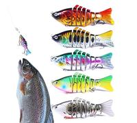 Bass Bait, Water Bass Bait - 7 Types of Bass Lures Section and 3D Eyes Lures | River Lake River Stream Bull Equipment