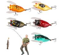 Bass Baits - Compact Elegant Portable 5 Pieces Artificial Water, Light Sweets, Outdoor On Rivers Lakes | Multipurpose Outdoor Indoor Utility Durable