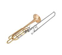 Bass Bb F Tuned Trombone Lacquered Gold Professional Performance Wind Instrument Beginner Trombone