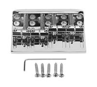 Bass Bridge, Guitar Bass Bridge 4 String Bass Bridge Assembly String Spacing Adjustment Drop In Replacement Bass Bridge Saddle Replacement for Jazz Electric Bass