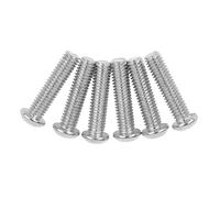 Bass Bridge Height Adjustment Screws, 6PCS Easy Installation and Removal Versatile Bridge Saddle Hex Screws Durable Simple Operation for Guitar Repair (Silver)