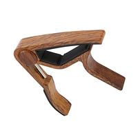 Bass Capos, Guitar Capo High Strength Strong Spring Quick Release 78x58x48mm Antioxidant Portable for Instrument(Deep wood grain)