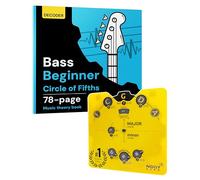 Bass Circle of Fifths Decoder Wheel + 78-Page Music Theory & Songwriting Guide - Color-Coded Bass Guitar Learning Tool for Chords, Keys, Scales & Progressions - Built Practice, Lessons & Gigs