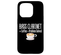 Bass Clarinet Coffee Problem Solved Coffee Lover Gifts Case for iPhone 15 Pro