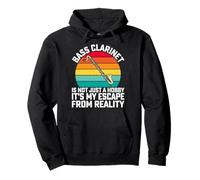 Bass Clarinet Is Not Just a Hobby Retro Bass Clarinet Player Pullover Hoodie