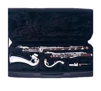Bass Clarinet Low-C Bb/Sib Professional Cocobolo Wood Body Copper-Nickel Keys Clarinet With Case Clarinet Kit