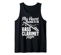 Bass Clarinet Marching Band Orchestra My Heart Bass Clarinet Tank Top