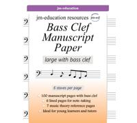Bass Clef Manuscript Paper: large with bass clef