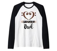 Bass Clef Musical Heart I Love Playing My Oud Musician Raglan Baseball Tee