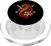 Bass Clef Thunder Music Musician Rocker Fire Knife Edgy PopSockets PopGrip for MagSafe