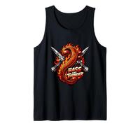 Bass Clef Thunder Music Musician Rocker Fire Knife Edgy Tank Top