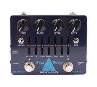 Bass Distortion Preamp with 6-Band EQ, Headphone Output & Cabinet Sim(Blue)