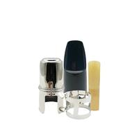 Bass Drop B Clarinet Flute Head Set Large Clarinet Flute Head Black Tube Metal Card Watch Piece Fixed Clip Cap (Color : 4 pcs mouthpiece set)