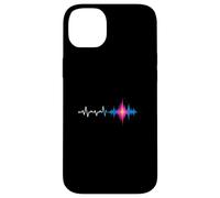 Bass Drop Heartbeat Waveform Glitch Sound Case for iPhone 14 Plus
