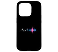 Bass Drop Heartbeat Waveform Glitch Sound Case for iPhone 15 Pro