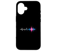 Bass Drop Heartbeat Waveform Glitch Sound Case for iPhone 16