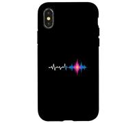 Bass Drop Heartbeat Waveform Glitch Sound Case for iPhone X/XS