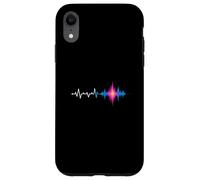 Bass Drop Heartbeat Waveform Glitch Sound Case for iPhone XR