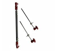 ＡＷＨＡＯ Bass Drum Beater Set Adjustable Double Pedal Link Rod Easy Installation Music Accessory for Stage, Studio, Aluminum Alloy Black And Red Connecting Rod With 2 Flat Red Beaters