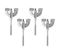 Bass Drum Claws Tension Rods 4 Pack Replacement Hooks Screws Washers | These butterfly-shaped drum claws securely grip the hoop against the drum head to maintain optimal sound performance.