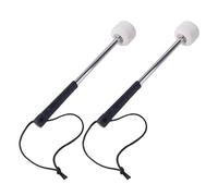 Bass Drum Mallet 1Pc Stainless Steel Bass Drum Mallet Hanging Rope Metal Stick Timpani Instrument Sticks