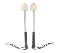 Bass Drum Mallet Felt Head Percussion Mallets Timpani Sticks with Stainless Steel Handle Timpani Mallets Drum Mallets Bass Drum Mallets 1 Pair Black