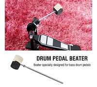 Bass Drum Pedal Beater Sturdy Stainless Steel Handle Super Felt Traditional Sound 7.6inch Length Black
